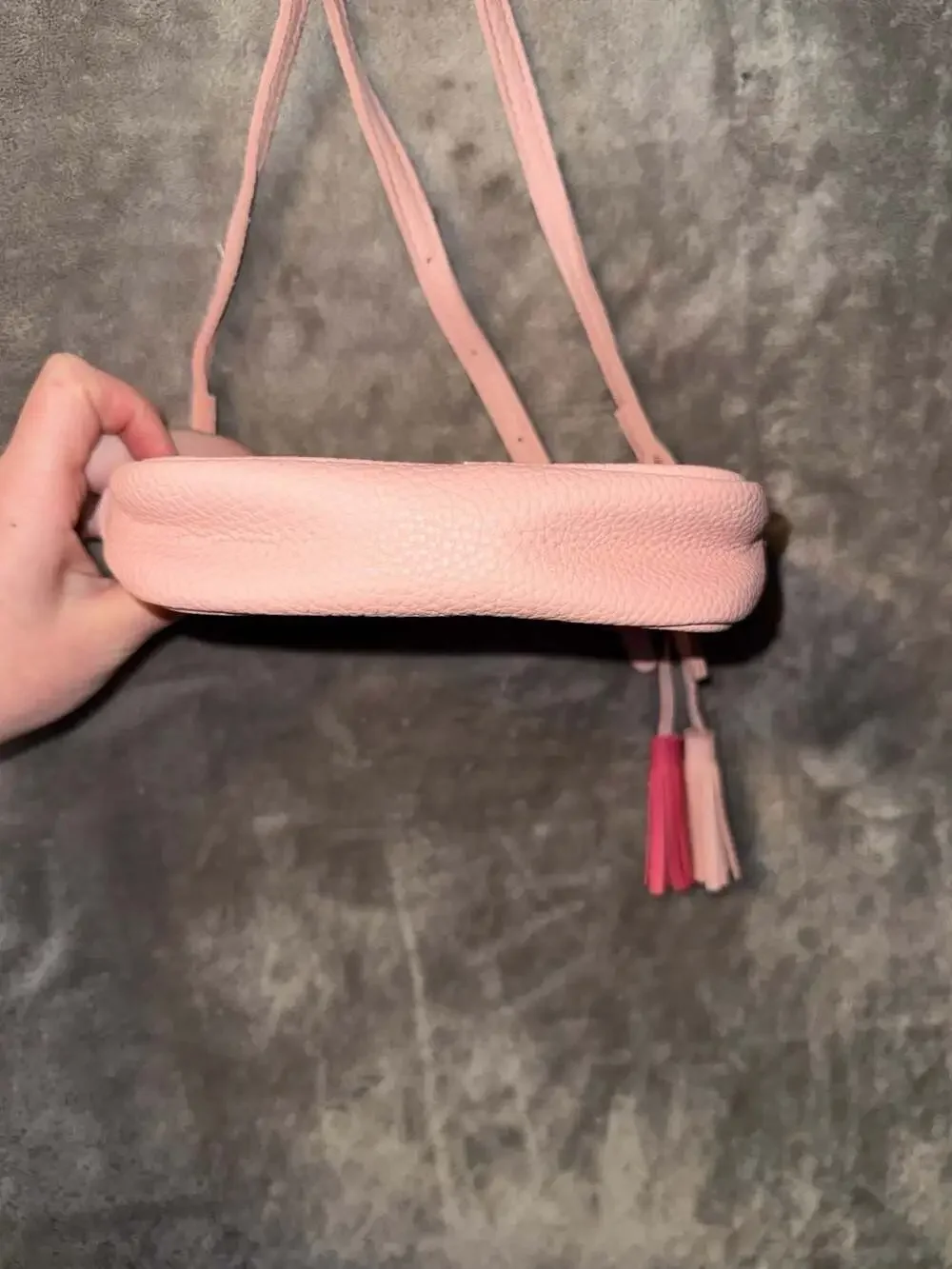 Stoney Clover Lane Pink Heart Initial H Crossbody Bag